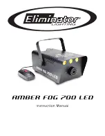 Eliminator Lighting Amber Fog 700 LED Instruction Manual предпросмотр