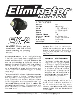 Eliminator Lighting EX-2 Operating Instructions предпросмотр