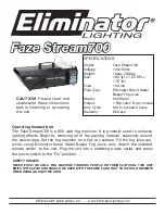 Eliminator Lighting Faze Stream700 Quick Start Manual preview