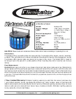 Eliminator Lighting Katana LED Manual предпросмотр