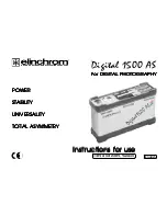 Elinchrom digital 1500 AS Instructions For Use Manual предпросмотр