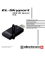 Предварительный просмотр 1 страницы Elinchrom EL-Skyport 19348 Instructions For Use Manual