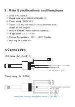 Preview for 4 page of Elinz RCLIP7 Operation Manual