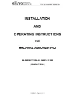 Предварительный просмотр 2 страницы Elisra Electronic Systems Ltd. MWCBDA-SMR-1W60PS-9 Installation And Operating Insctructions