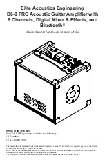 Предварительный просмотр 1 страницы Elite Acoustics Engineering D6-8 PRO Quick Manual Handbook