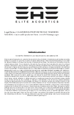 Предварительный просмотр 12 страницы Elite Acoustics Engineering D6-8 PRO Quick Manual Handbook