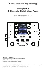 Elite Acoustics Engineering StompMIX 4 Quick Manual Handbook предпросмотр