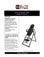 Предварительный просмотр 1 страницы Elite Fitness IT 9760-E Owner'S Manual