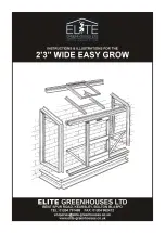 Elite Greenhouses 2'3'' Wide Easy Grow Instructions & Illustrations preview