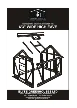 Elite Greenhouses 6'3" WIDE HIGH EAVE Instructions & Illustrations preview