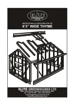 Elite Greenhouses 6'3" WIDE THYME Instructions & Illustrations preview