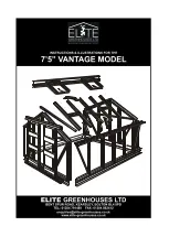 Предварительный просмотр 1 страницы Elite Greenhouses 7'5'' VANTAGE Instructions Manual