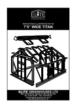 Elite Greenhouses 7'5" WIDE TITAN Instructions & Illustrations preview