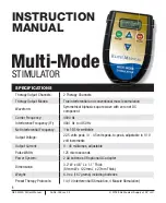 Preview for 1 page of Elite Medical Multi-Mode Stimulator Instruction Manual