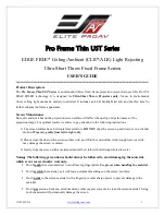 Предварительный просмотр 1 страницы Elite ProAV EDGE FREE Pro Frame Thin UST Series User Manual