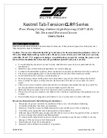 Elite ProAV Kestrel Tab-Tension CLR Series User Manual предпросмотр