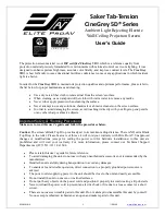 Preview for 1 page of Elite ProAV Saker Tab-Tension CineGrey 5D Series User Manual