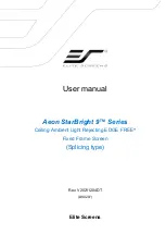 Предварительный просмотр 1 страницы Elite Screens EDGE FREE Aeon StarBright 9 Series User Manual