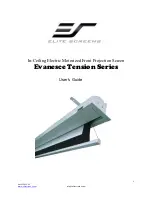 Elite Screens Evanesce Tension Series User Manual предпросмотр