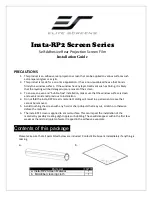 Предварительный просмотр 1 страницы Elite Screens Insta-RP2 Screen Series Installation Manual