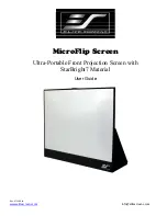 Предварительный просмотр 1 страницы Elite Screens MicroFlip Screen User Manual