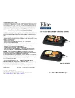 Elite Cuisine EGL-3450G Instruction Manual & Recipes preview