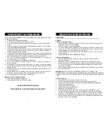 Предварительный просмотр 2 страницы Elite EDF-1300 Instruction Manual