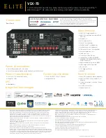 Preview for 2 page of Elite Elite VSX-70 Specifications