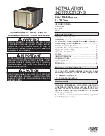 Preview for 1 page of Elite ELS072S4S Installation Instructions Manual