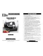 Preview for 1 page of Elite EMT-503B Instruction Manual