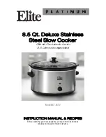 Elite MST-900V Instruction Manual & Recipes preview