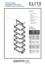 Elite Pull-Out Pantry 400MM Installation Instructions Manual предпросмотр