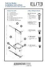 Preview for 2 page of Elite Pull-Out Pantry 400MM Installation Instructions Manual