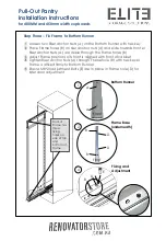 Preview for 4 page of Elite Pull-Out Pantry 400MM Installation Instructions Manual