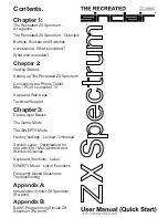 Elite Recreated Sinclair ZX Spectrum User Manual preview