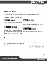 Предварительный просмотр 27 страницы Elite VC0850P User Manual