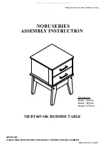 eliving FURNITURE NB BT445-OK Assembly Instructions Manual preview