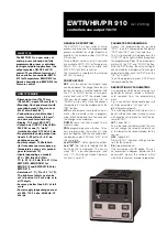 Eliwell EWTR 910 Manual preview