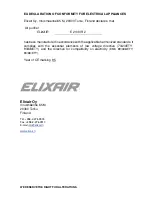 Предварительный просмотр 11 страницы ELIXAIR E 2100 Manual