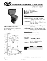 Preview for 1 page of Eljer International Patriot 13.2 Liter Toilets 091-0320 Specification Sheet