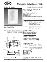 Eljer Mesquite Whirlpool/Tub 015-0225 Specification Sheet предпросмотр