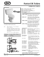 Preview for 1 page of Eljer Patriot ER Toilets 091-2125 Specification Sheet