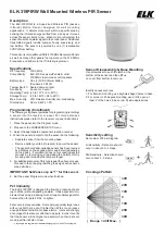 Elk Products ELK-319PIRW Quick Start Manual preview