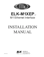 Предварительный просмотр 1 страницы Elk Products ELK-M1XEP Installation Manual