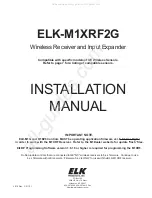 Preview for 1 page of Elk Products ELK-M1XRF2G Installation Manual