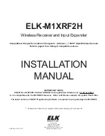 Preview for 1 page of Elk Products ELK-M1XRF2H Installation Manual