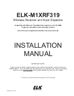 Preview for 1 page of Elk Products ELK-M1XRF319 Installation Manual