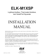 Предварительный просмотр 1 страницы Elk Products ELK-M1XSP Installation Manual