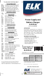 Preview for 1 page of Elk Products ELK-P624 Quick Start Manual