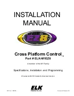 Preview for 1 page of Elk Products EZ8 ELK-M1EZ8 Installation Manual